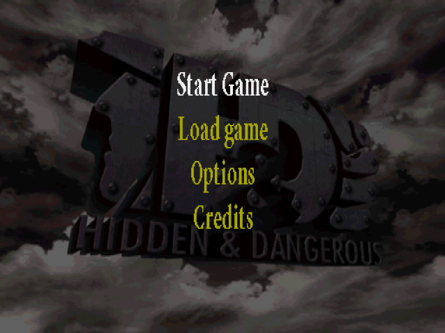 Hidden & Dangerous title screen for Playstation
